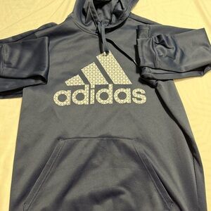 Adidas Men's Blue Hoodie Sweater